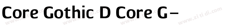 Core Gothic D Core G字体转换